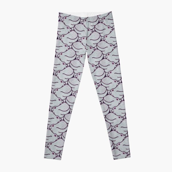Heads Up Hippos - grey Leggings