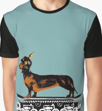 Camiseta gráfica Dachshund Tank Commander