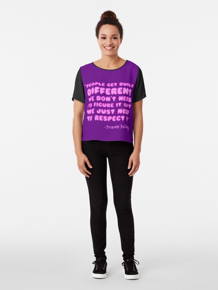 Alternate view of People Get Built Different - Princess Bubblegum - Adventure Time Chiffon Top