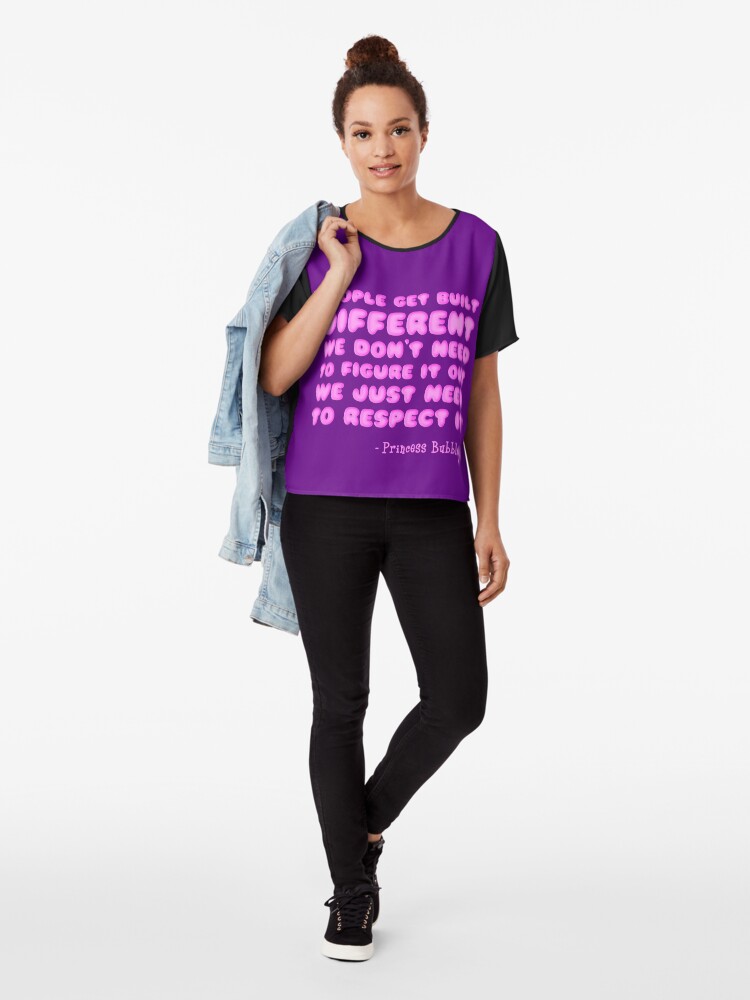 Alternate view of People Get Built Different - Princess Bubblegum - Adventure Time Chiffon Top
