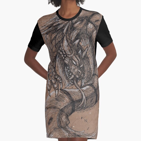 Dragonsnake Graphic T-Shirt Dress