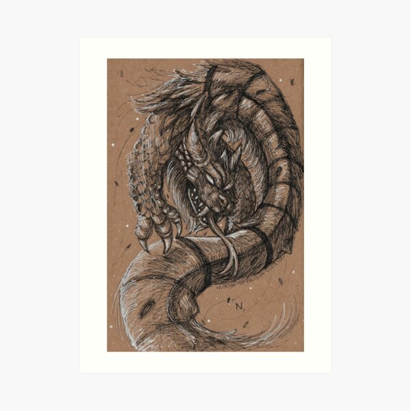 Dragonsnake Art Print