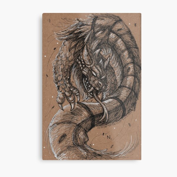 Dragonsnake Metal Print