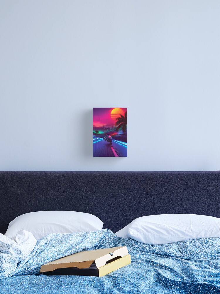 Synthwave Midnight Outrun Canvas Print for Sale by dennybusyet