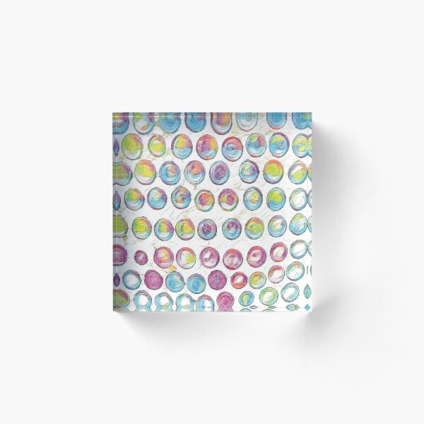 Glass Bottle Watercolour Acrylic Block