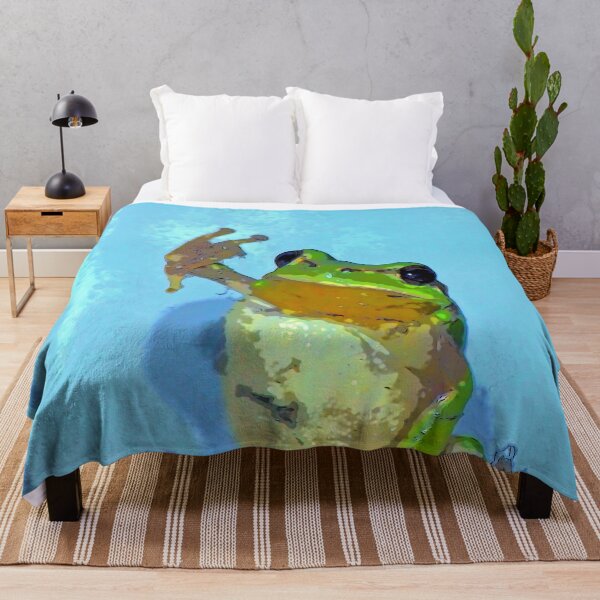 Item preview, CUTE FROG ON BLUE BACKGROUND designed and sold by Astralia.