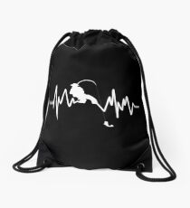 Funny Fishing Heartbeat Cool Fisherman Fish Gift Drawstring Bag