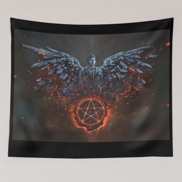 Item preview, Castiel Burning Art designed and sold by Gio Guimaraes.