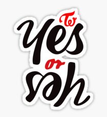 TWICE YES OR YES Logo Sticker