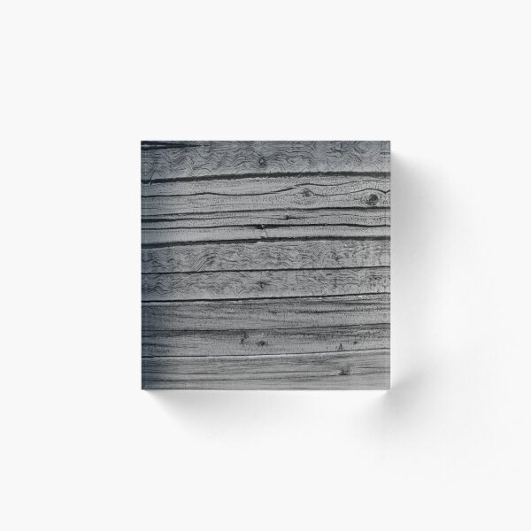 Wood Siding Black and White Acrylic Block