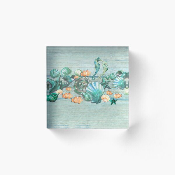 Love Summer Ocean Acrylic Block