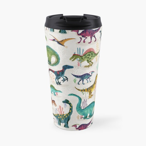 Bright Dinosaurs Travel Coffee Mug