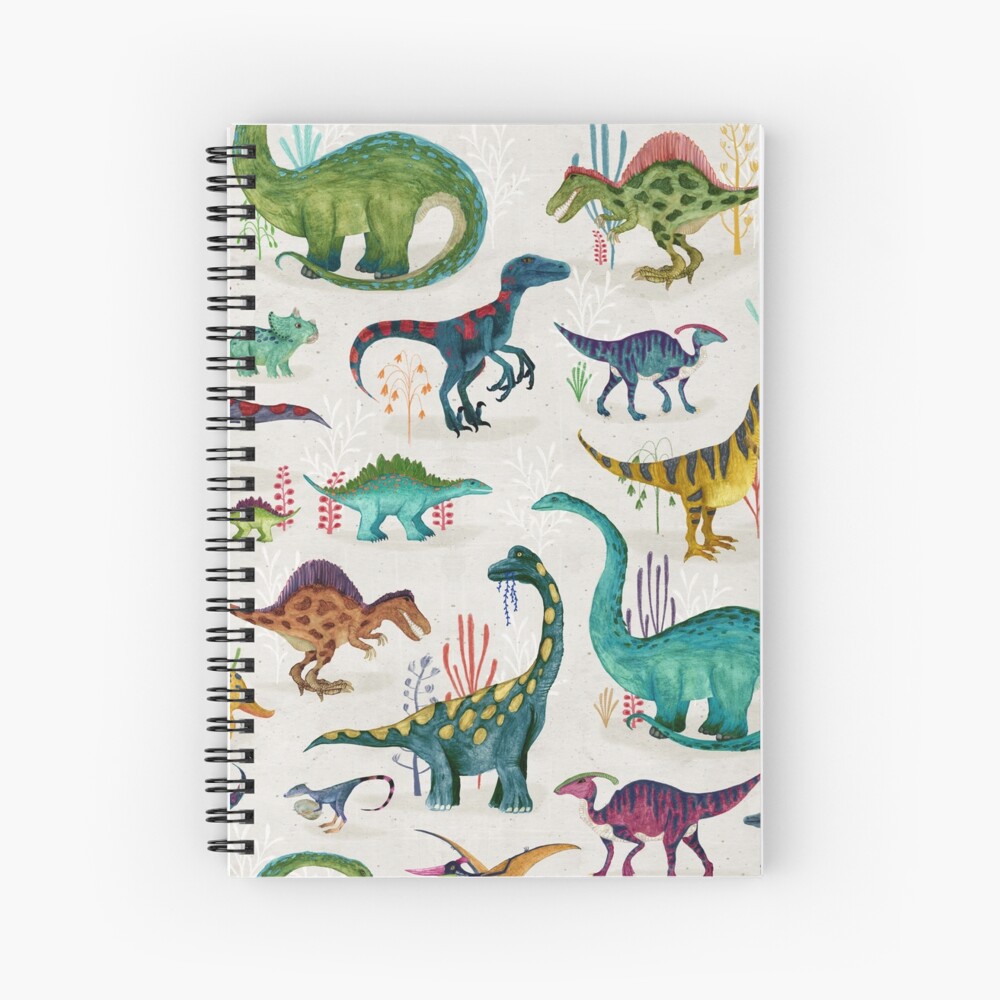 Bright Dinosaurs Spiral Notebook