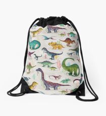 Bright Dinosaurs Drawstring Bag