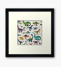 Helle Dinosaurier Gerahmtes Wandbild