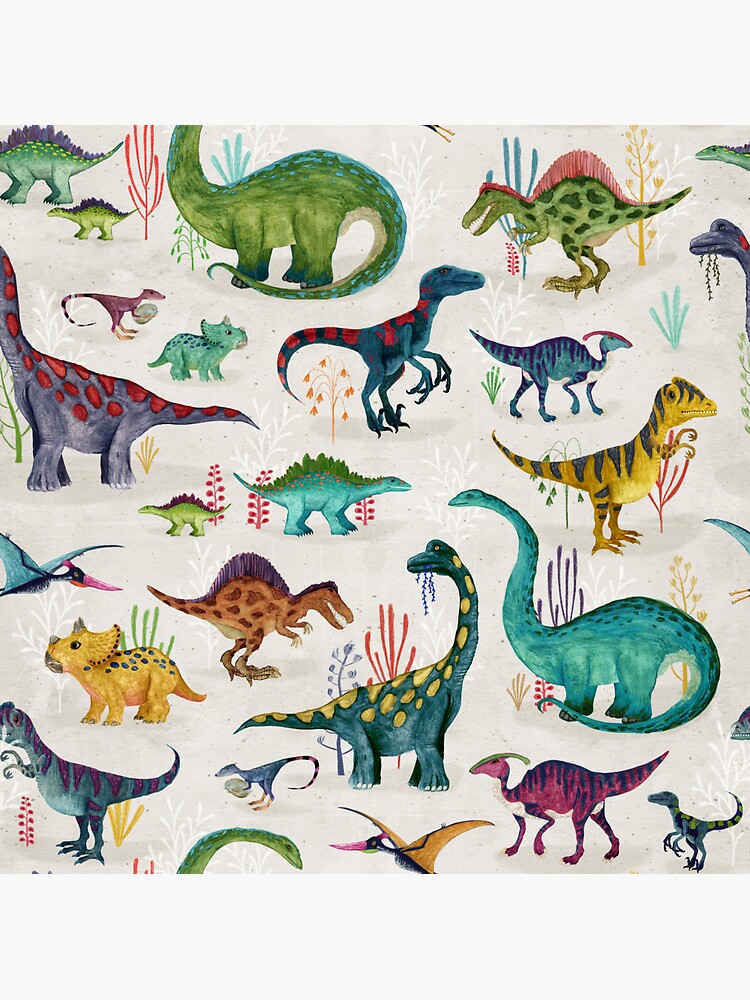 bright colored dinosaurs