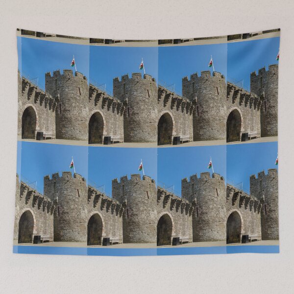 Item preview, Conwy Castle Tower and Dragon Flag designed and sold by PsychoAlien.com.