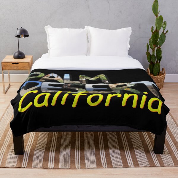 Big Letter Palm Desert California Throw Blanket