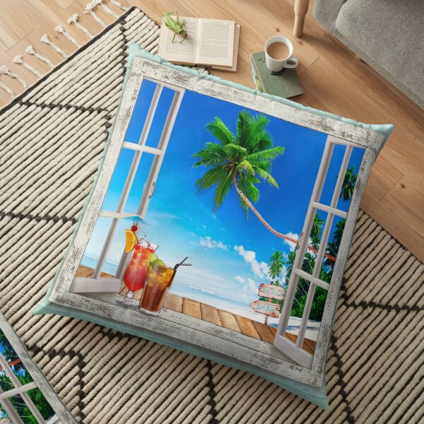 Love Summer View Floor Pillow