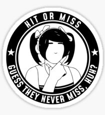 HIT OR MISS Tik tok schwarz und weiß Sticker