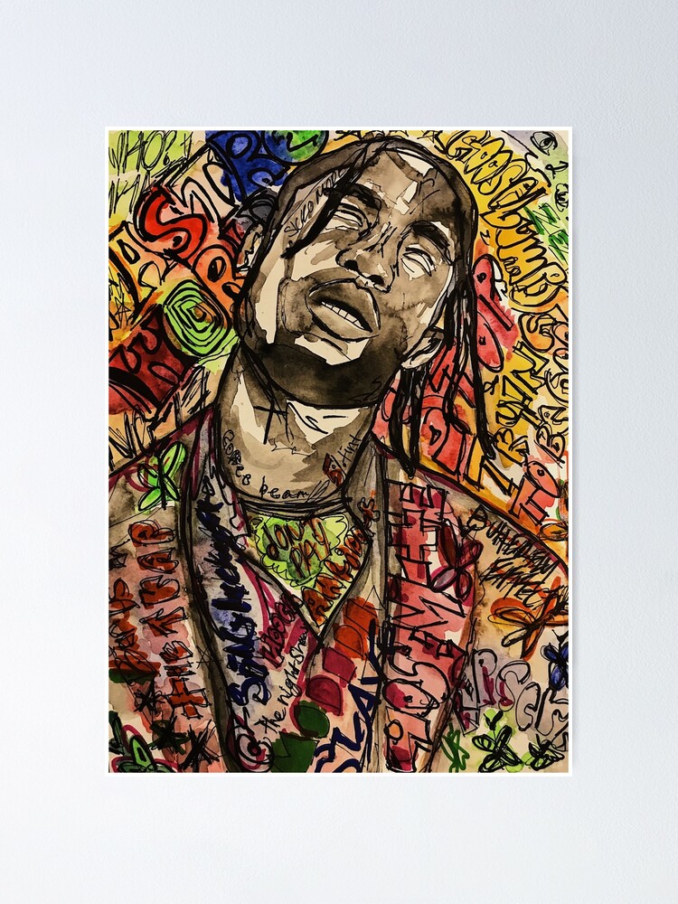Music Album Astroworld Poster Wall Tapestry Travis Scott Rapper Wall Hanging 