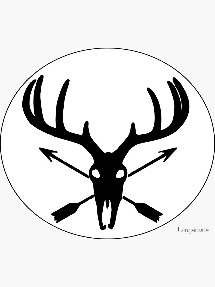 "Deer Crossed Arrows" Sticker by Langadune Redbubble