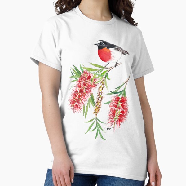 Item preview, Scarlet Robin on Bottlebrush Flower designed and sold by PollaPosavec.