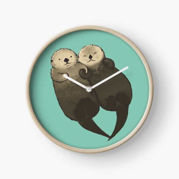 Significant Otters - Otters Holding Hands Clock