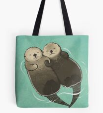 Significant Otters - Otters Holding Hands Tote Bag