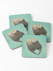 Significant Otters - Otters Holding Hands Coasters
