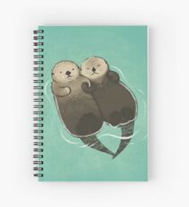Significant Otters - Otters Holding Hands Spiral Notebook
