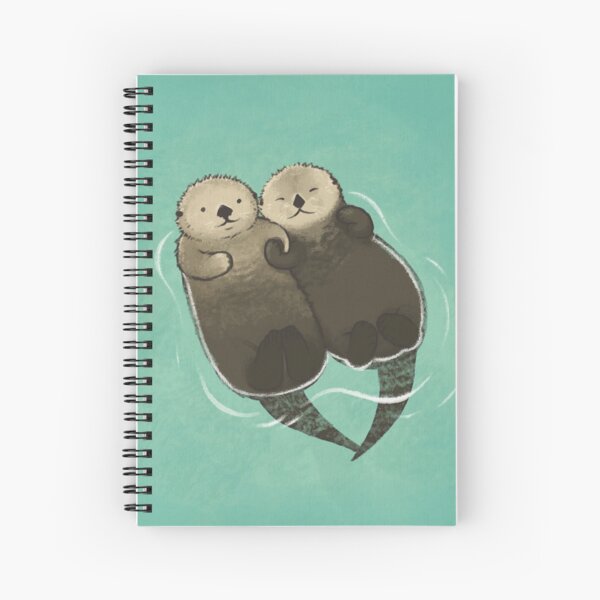 Significant Otters - Otters Holding Hands Spiral Notebook