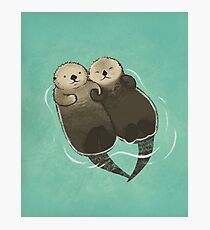 Significant Otters - Otters Holding Hands Photographic Print