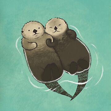 Otters Holding Hands Hard Enamel Pin You're My Significant Otter