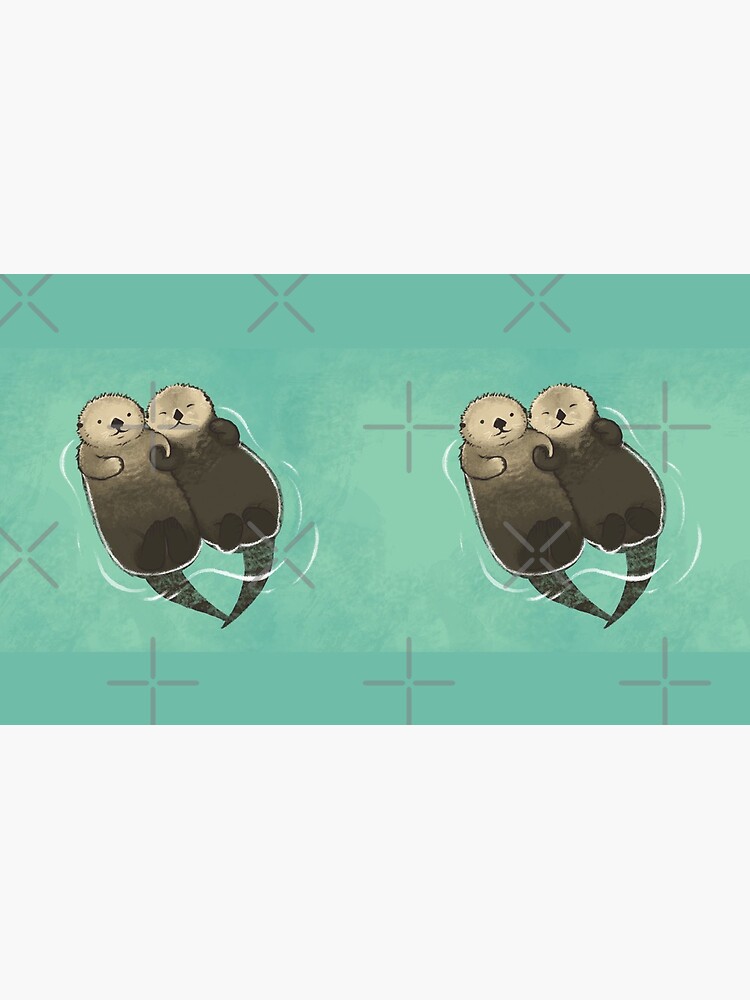 Significant Otters - Otters Holding Hands by StudioMarimo