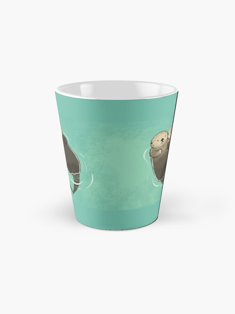 Coffee Mug, Significant Otters - Otters Holding Hands designed and sold by StudioMarimo