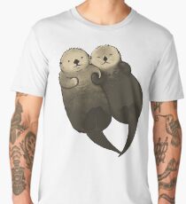 Significant Otters - Otters Holding Hands Men's Premium T-Shirt