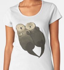 Camiseta premium para mujer Nutrias significantes - nutrias tomados de la mano