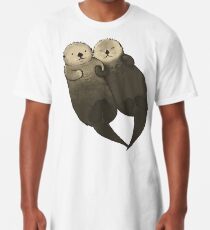 Camiseta larga Nutrias significantes - nutrias tomados de la mano