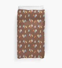 50s Puppies (Brown) Duvet Cover