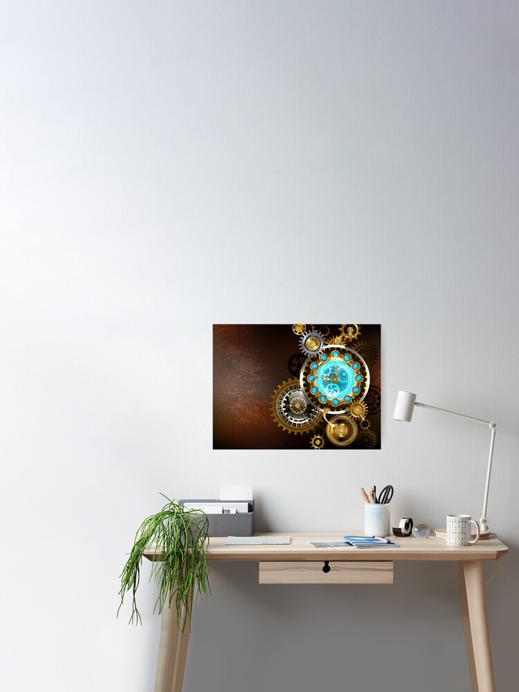 Unusual Clock with Gears ( Steampunk ) Wall Clock by blackmoon9