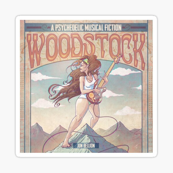 Woodstock Psychedelic Fiction Jon Bellion Merch Sticker