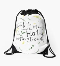 Humble Steps, Holy Destinations (Wattle) Drawstring Bag