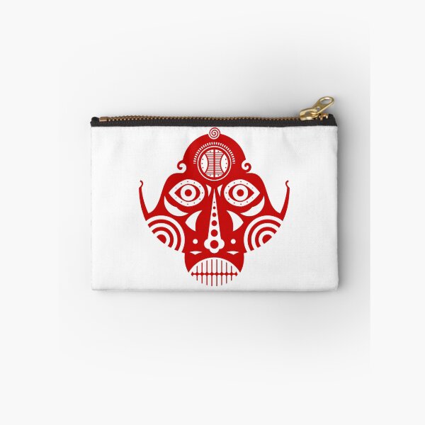 Item preview, masques africains on red designed and sold by TM Selvam.