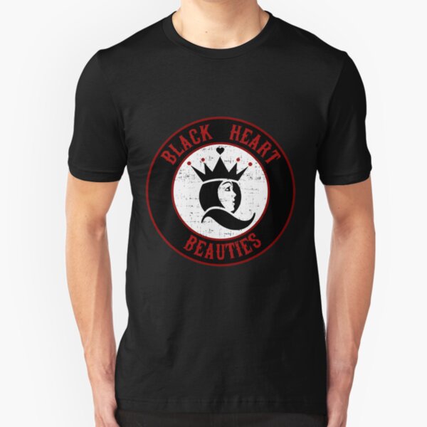 Jersey Shore Roller Girls - Black Heart Beauties Hoodie Slim Fit T-Shirt