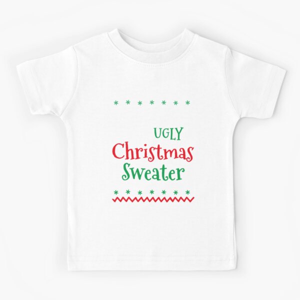 I Identify As A Christmas Wreath V2 Kids T Shirt By Bluerockdesigns Redbubble - ugly christmas sweater v1 roblox