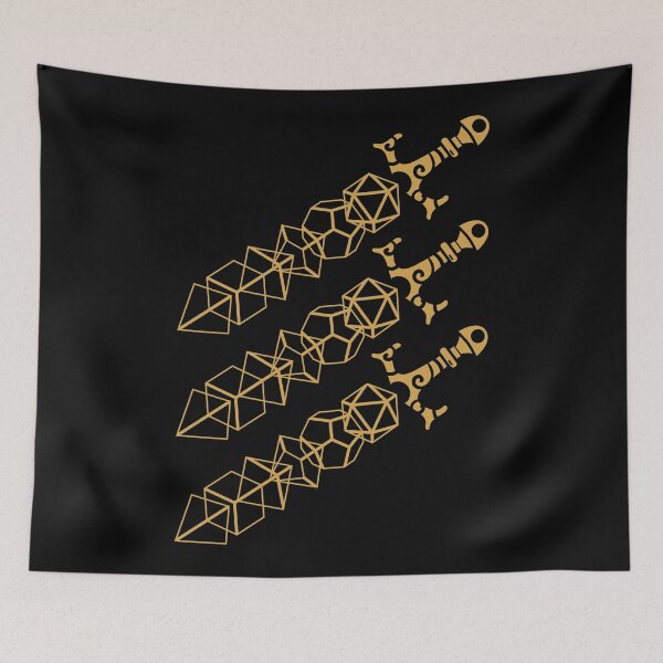 Item preview, Golden Dice Set Swords Tabletop RPG Addict designed and sold by pixeptional.