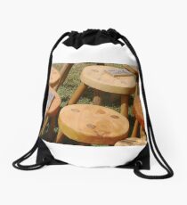 Wood Man Drawstring Bag