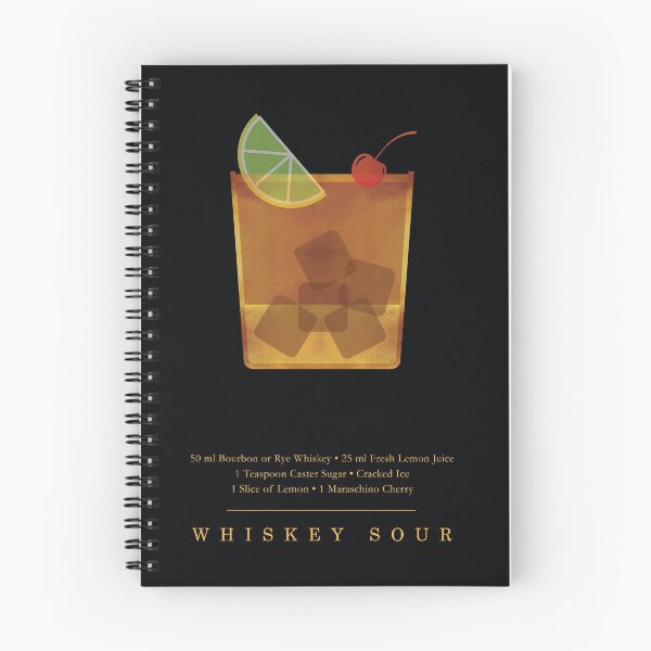 Item preview, Whiskey Sour - Cocktail - Classic Cocktails Series - Black and Gold - Modern, Minimal Decor designed and sold by Studio Grafiikka.