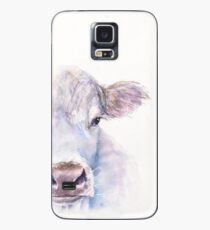 Schweizer weiße Kuh aus George Dyachenko Aquarell Hülle & Klebefolie für Samsung Galaxy
